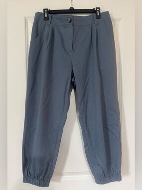 HALARA Steel Blue Sweatpants with Elastic Waist